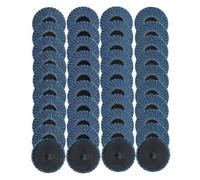 Giwnhvx Lot de 40 disques à lamelles de 5,1 cm avec support de 6,35 mm pour meuleuse à matrice grain 40/60/80/120