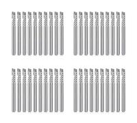 Giwnhvx Lot de 40 fraises à défoncer CNC à tige de 0,35 cm en spirale pour bois MDF, acrylique, PVC