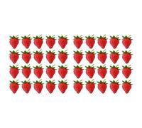 Giwnhvx Lot de 40 fraises artificielles pour photographie, maison, cuisine, armoire, fête, petite taille