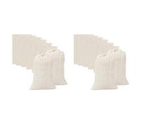 Giwnhvx Lot de 40 grands sacs en mousseline de coton avec cordon de serrage, sachets d'infusion de thé (20,3 x 30,5 cm)