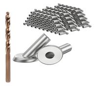 Giwnhvx Lot de 40 Manchons de Protection Biseautés pour Poteaux en Bois, Câbles D'Escalier, Garde-Corps 1/8, 45 Degrés