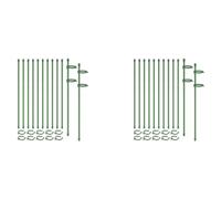 Giwnhvx Lot de 40 piquets de support réglables pour plantes de jardin à tige unique