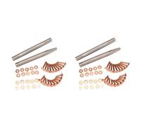 Giwnhvx Lot de 40 rivets et bavures en cuivre (14 mm et 19 mm) avec 2 rivets de poinçonnage pour ceintures, sacs, colliers, artisanat du cuir