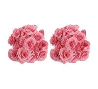 Giwnhvx Lot de 40 roses artificielles pour décoration de mariage - Diamètre de 65 mm - Rose