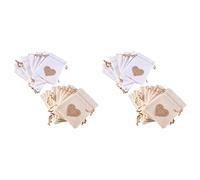 Giwnhvx Lot de 40 sacs en toile de jute avec cordon de serrage en forme de cœur pour la Saint-Valentin, Noël