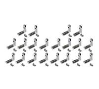 Giwnhvx Lot de 40 supports de connexion d'angle intérieur en forme de L pour profil d'extrusion en aluminium Série 2020 6 mm