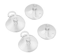 Giwnhvx Lot de 40 ventouses en plastique transparent avec crochets en métal pour décoration de fenêtre ou d'armoire, parfait pour les décorations de Noël