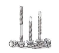 Giwnhvx Lot de 40 vis auto-perceuses pour métal, vis en acier inoxydable, pour construction et réparation, faciles à utiliser, faciles à remplacer 35,6 x 3,8 cm