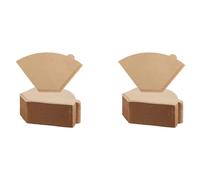 Giwnhvx Lot de 400 filtres à café naturel non blanchi en papier conique, filtres à café jetables pour verser et égoutter