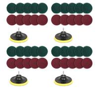 Giwnhvx Lot de 44 brosses à récurer électriques pour perceuse, brosse à récurer pour carrelage, outil de nettoyage
