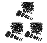 Giwnhvx Lot de 468 capuchons de protection en vinyle élastique pour vis et filetage en caoutchouc, 9 tailles 2/63 à 10,2 cm (noir)