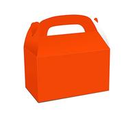 Giwnhvx Lot de 48 boîtes à friandises blanches pour fête d'anniversaire, fête prénatale, 15,2 x 8,9 x 8,9 cm, orange