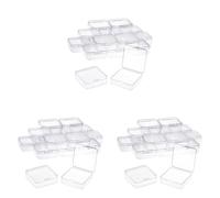 Giwnhvx Lot de 48 boîtes de rangement pour perles en plastique transparent avec couvercle charni pour petits objets, diamants, perles (2,2 x 2,2 x 0,79 pouces)