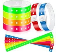 Giwnhvx Lot de 48 bracelets colorés en vinyle pour événements, concert, carnaval, boîte de nuit