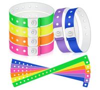 Giwnhvx Lot de 48 bracelets colorés en vinyle pour événements, concert, carnaval, boîte de nuit, lot de 2