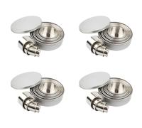 Giwnhvx Lot de 48 emporte-pièces ronds en acier inoxydable avec boîte ronde pour donut, pâtisserie, gâteau fondant