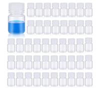 Giwnhvx Lot de 48 flacons pour pilules 1 oz pour échantillons en polypropylène à grande bouche flacon pour réactifs conteneur d'échantillons en plastique PP avec bouchon