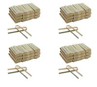 Giwnhvx Lot de 480 mini pinces en bambou, pinces jetables de 4 pouces, mini outils en bambou jetables écologiques pinces pour toast