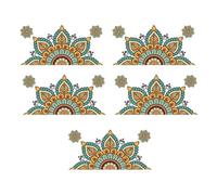 Giwnhvx Lot de 5 autocollants muraux Mandala - Décoration de fond - Convient pour le salon