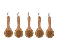Giwnhvx Lot de 5 brosses à poils longs avec manche en bois