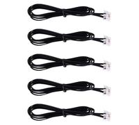 Giwnhvx Lot de 5 câbles téléphoniques RJ11 6P4C ADSL Modem 1 m