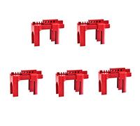 Giwnhvx Lot de 5 dispositifs de verrouillage de robinet à boisseau sphérique réglable, petit, pour tuyau extérieur de 1,27 à 5,3 cm de diamètre extérieur, rouge
