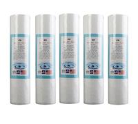 Giwnhvx Lot de 5 filtres à sédiments d'eau de rechange (5 micromètres) Cartouches de 6,3 x 25,4 cm