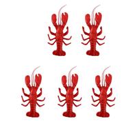 Giwnhvx Lot de 5 grands homards artificiels pour décoration d'animaux marins 30,5 x 12,7 cm