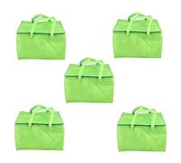 Giwnhvx Lot de 5 grands sacs isothermes pliables en feuille d'aluminium étanche pour nourriture et gâteau Vert