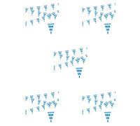Giwnhvx Lot de 5 guirlandes bavaroises de 10 m - Décoration pour fête de la bière - Bannière bavaroise - Accessoire photo