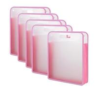 Giwnhvx Lot de 5 organiseurs de papier pour scrapbooking - Rose - Extensible - Portable - Avec fermeture à bouton - Facile à utiliser