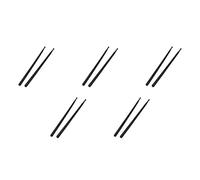 Giwnhvx Lot de 5 paires de baguettes de batterie en nylon pour batterie Noir 5 A