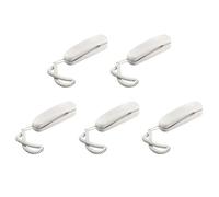 Giwnhvx Lot de 5 petits téléphones muraux filaires pour hôtel, pour maison/salle de bain/école/bureau, téléphone mural fixe, blanc