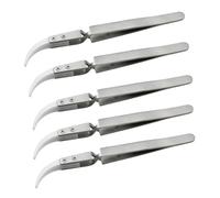 Giwnhvx Lot de 5 pinces à souder électroniques à pointe en céramique, anti-statique, anti-acide inversé, mandrin de précision en céramique, facile à installer, facile à utiliser - A