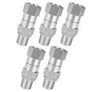Giwnhvx Lot de 5 raccords pivotants pour nettoyeur haute pression de 1,9 cm avec raccord rotatif à 360 degrés pour lavage de voiture