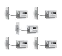 Giwnhvx Lot de 5 serrures de réfrigérateur à combinaison à 4 chiffres pour réfrigérateurs, congélateurs et armoires, installation sans perçage pour enfant