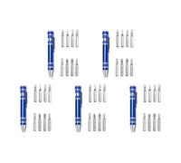 Giwnhvx Lot de 5 tournevis à main en alliage d'aluminium Bleu