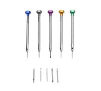 Giwnhvx Lot de 5 tournevis en acier de 0,8 à 1,6 mm pour réparation de montres, outils de retrait de bracelet avec broches