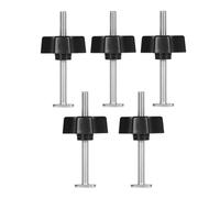 Giwnhvx Lot de 5 vis en T et écrous en plastique pour le travail du bois, vis de fixation, kit de bouton de boulon en T, utilisation avec 1/4 po et rail en T
