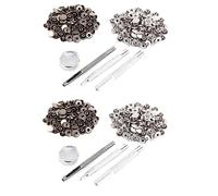 Giwnhvx Lot de 50 boutons pression en métal argenté + 50 pièces bronze de 10 mm pour sacs à main en cuir
