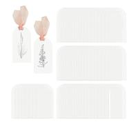 Giwnhvx Lot de 50 marque-places en acrylique pour mariage, vierge, givré, pour étiquette nominative, étiquette de siège avec ruban