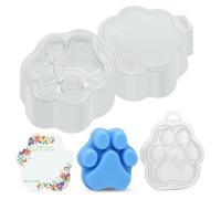 Giwnhvx Lot de 50 moules vides transparents en forme de griffe de chat pour bougies à tartelettes sans mèche