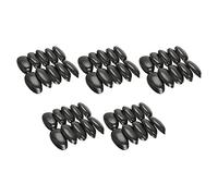Giwnhvx Lot de 50 paires de cache-oreilles en plastique noir