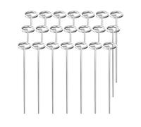 Giwnhvx Lot de 50 piquets galvanisés de 15,2 cm pour gazon de jardin