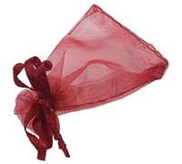 Giwnhvx Lot de 50 sacs cadeaux en polyester pour bijoux de Noël, fête de mariage, bonbons, dragées, 5 x 7 cm, rouge vin
