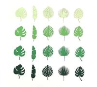 Giwnhvx Lot de 500 confettis en papier Monstera pour décoration d'anniversaire, de mariage