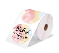 Giwnhvx Lot de 500 étiquettes autocollantes rondes carrées pour imprimante d'étiquettes d'expédition DIY Logo Design 5 x 3 Teinture mixte 500 pièces Facile à installer