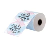 Giwnhvx Lot de 500 étiquettes autocollantes rondes carrées pour imprimante d'étiquettes d'expédition - Design de logo - 2 x 2 étoiles rondes - Facile à installer et à utiliser