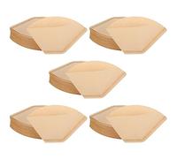 Giwnhvx Lot de 500 filtres à café jetables coniques en papier naturel non blanchi 4 à 6 tasses pour verser sur les cafetières