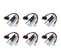 Giwnhvx Lot de 6 adaptateurs NGFF M.2 vers PCI-E 4X Riser Card M2 Key M vers PCIe X4 avec indicateur de tension LED pour l'exploitation minière ETH